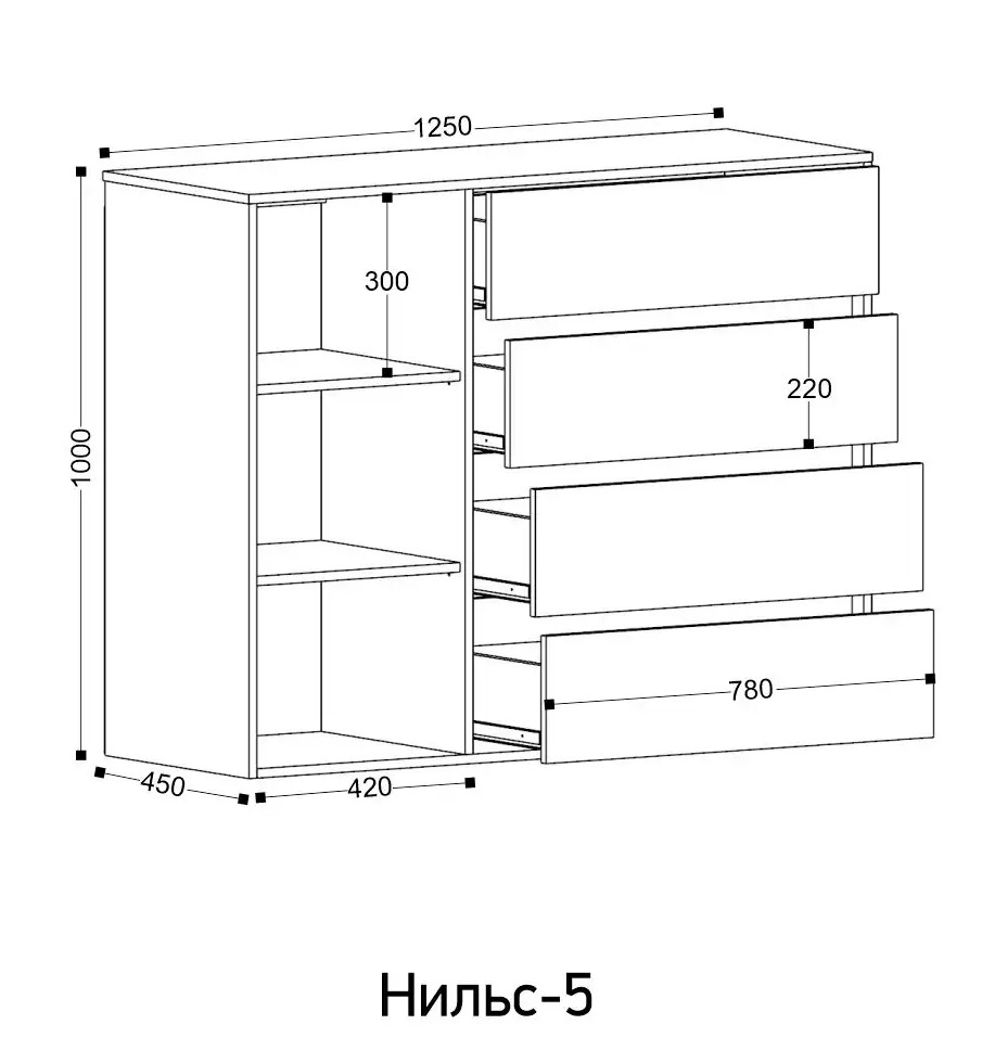 Нильс 5 комод разм.