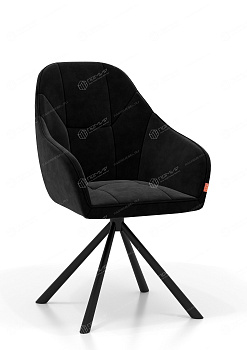 Стул БОСС F90 Черный/Черная опора/Поворотный/Доводчик