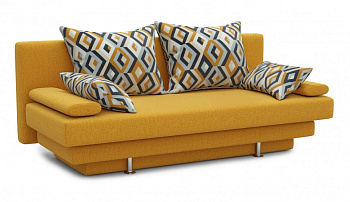 Вика диван прямой Тип B, Savana plus (yellow), Escada (ochre)