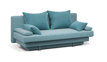 Вика диван прямой Тип B, Savana plus (mint), Citus N (blue)